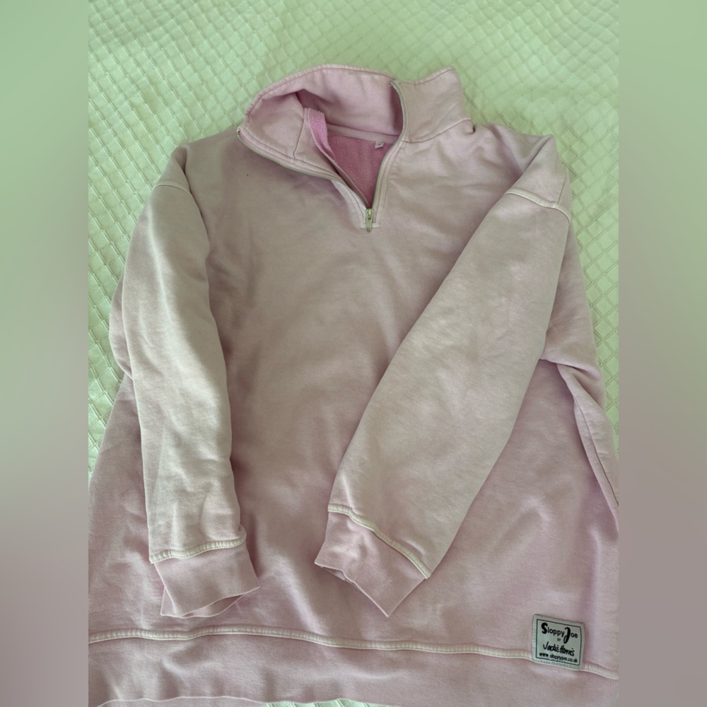 Women's Pink Quarter-Zip Sweater